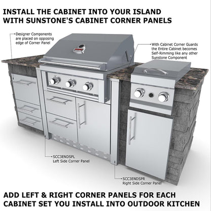 Sunstone 3-Burner Gas Grill Base Cabinet
