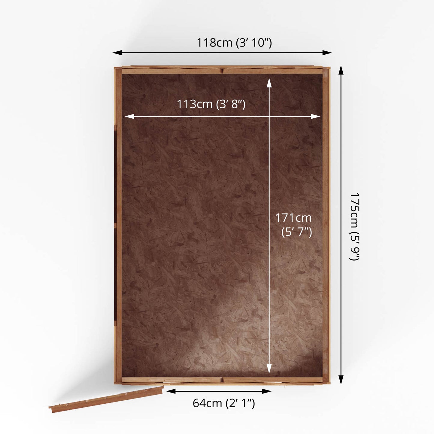 Mercia 6 x 4 Overlap Apex  - Windowless