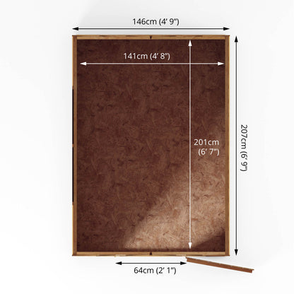 Mercia 7 x 5 Overlap Apex  - Windowless