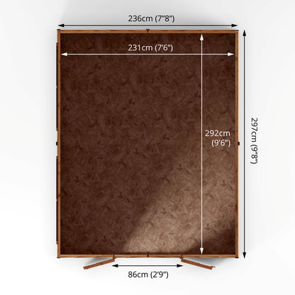 Mercia 10 x 8 Overlap Apex - Windowless