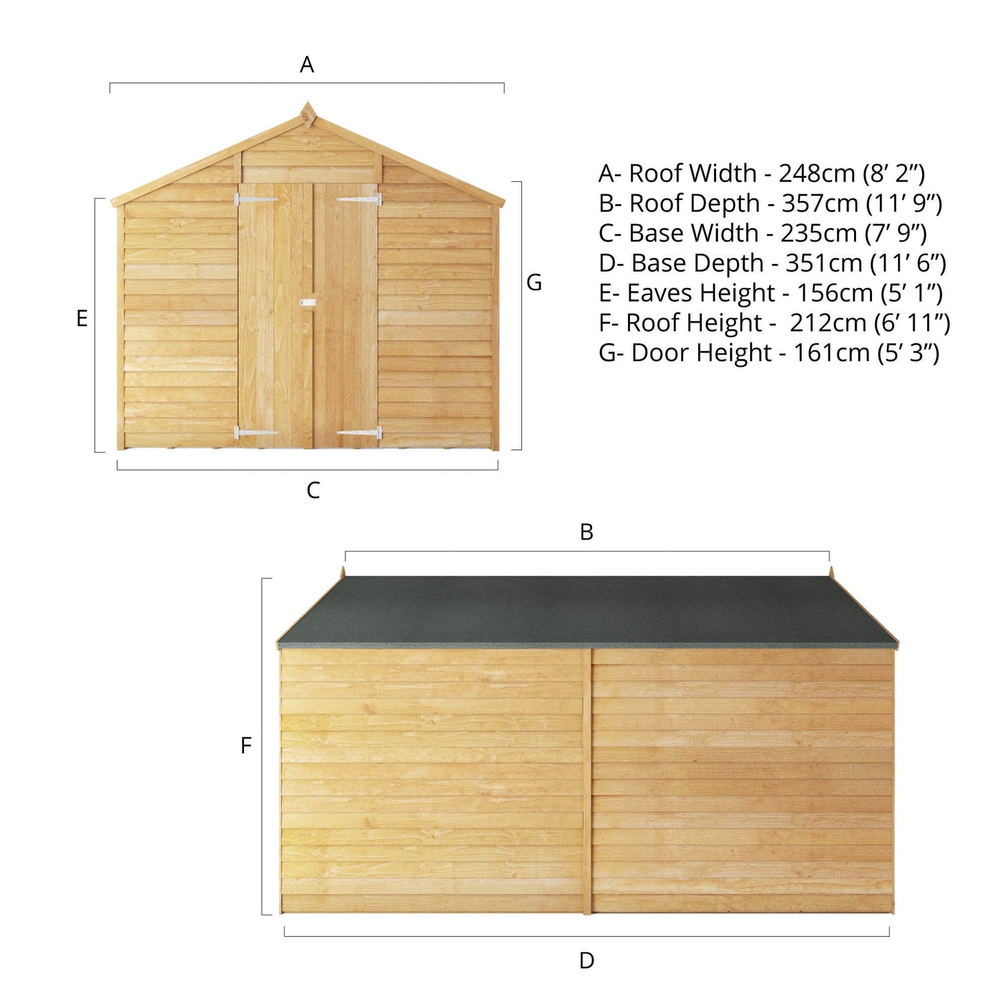 Mercia 12 x 8 Overlap Apex