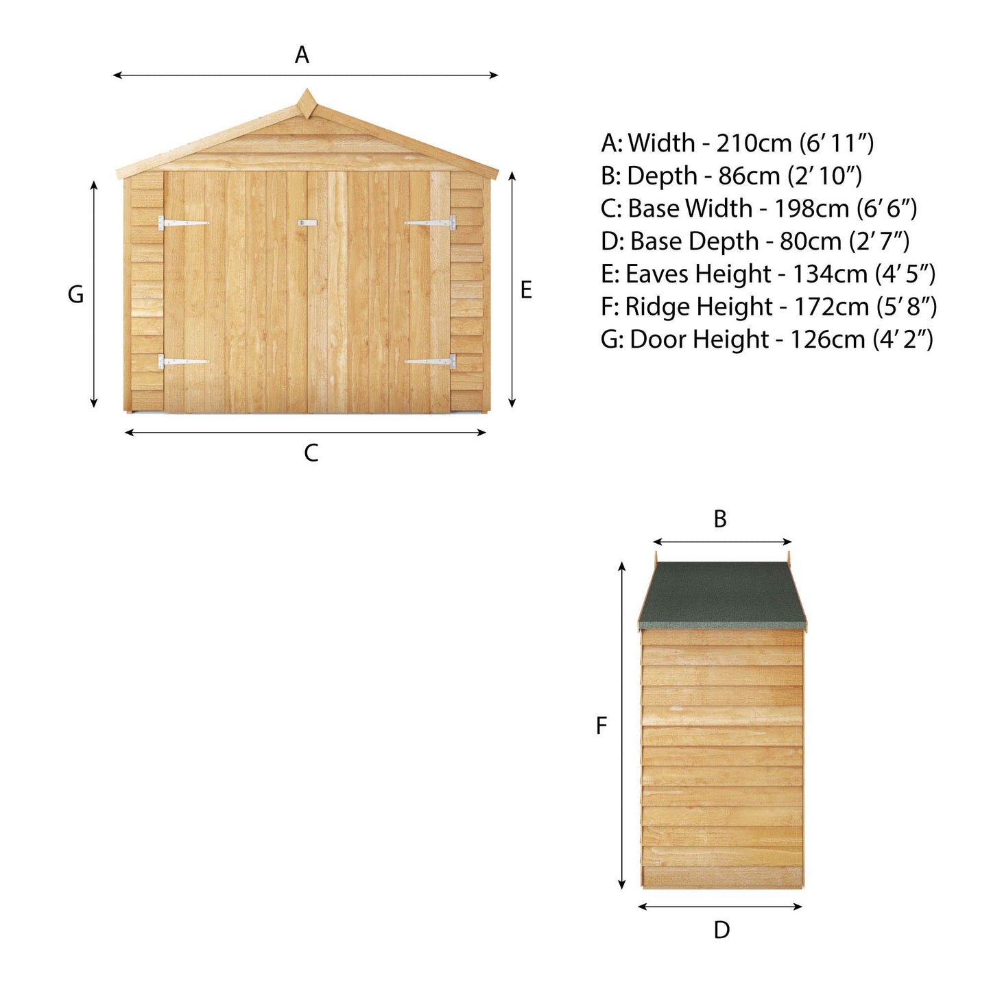 Mercia 3 x 7 Overlap Apex Bike Store