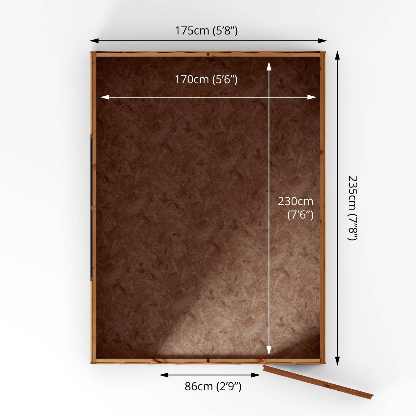 Mercia 8 x 6 Overlap Apex - Single Door