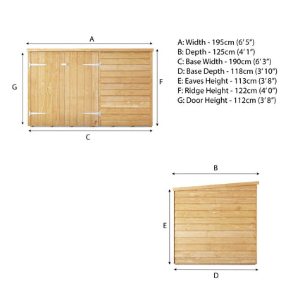 Mercia 4 x 6 Overlap Pent Bike Store