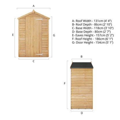 Mercia 3x4 Overlap Apex - Windowless