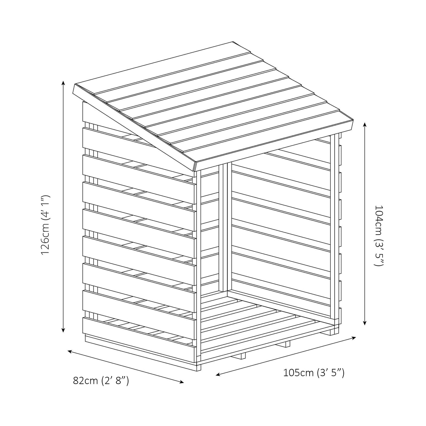 Mercia Pressure Treated Single Log Store