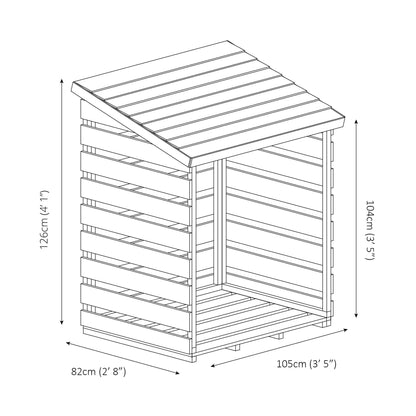 Mercia Pressure Treated Single Log Store