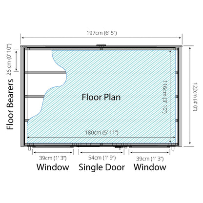 Mercia 4 x 6 Shiplap Apex