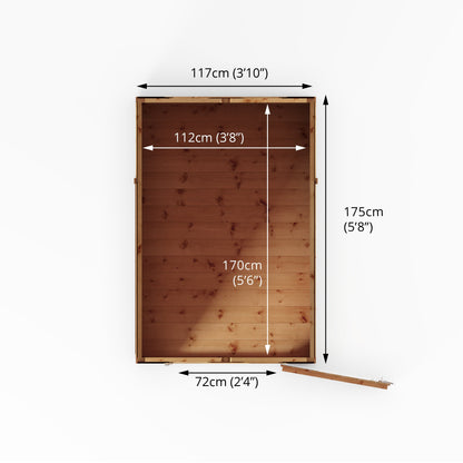 Mercia 6 x 4 Modular Shiplap Apex - Windowless