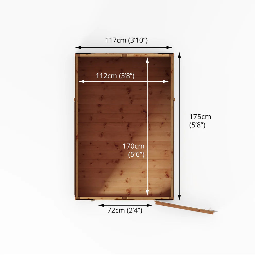 Mercia 6x4 Modular Shiplap Apex - Windowless