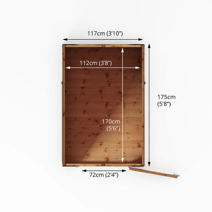 Mercia 6x4 Modular Shiplap Apex - Windowless