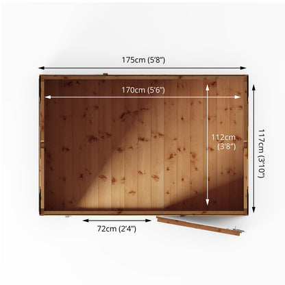 Mercia 6 x 4 Modular Shiplap Apex - Windowless