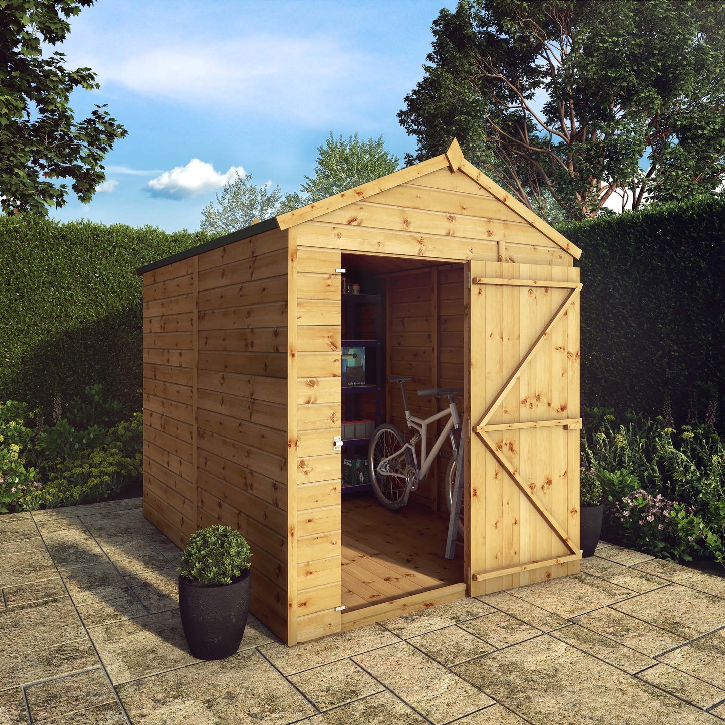 Mercia 8 x 6 Modular Shiplap Apex - Windowless