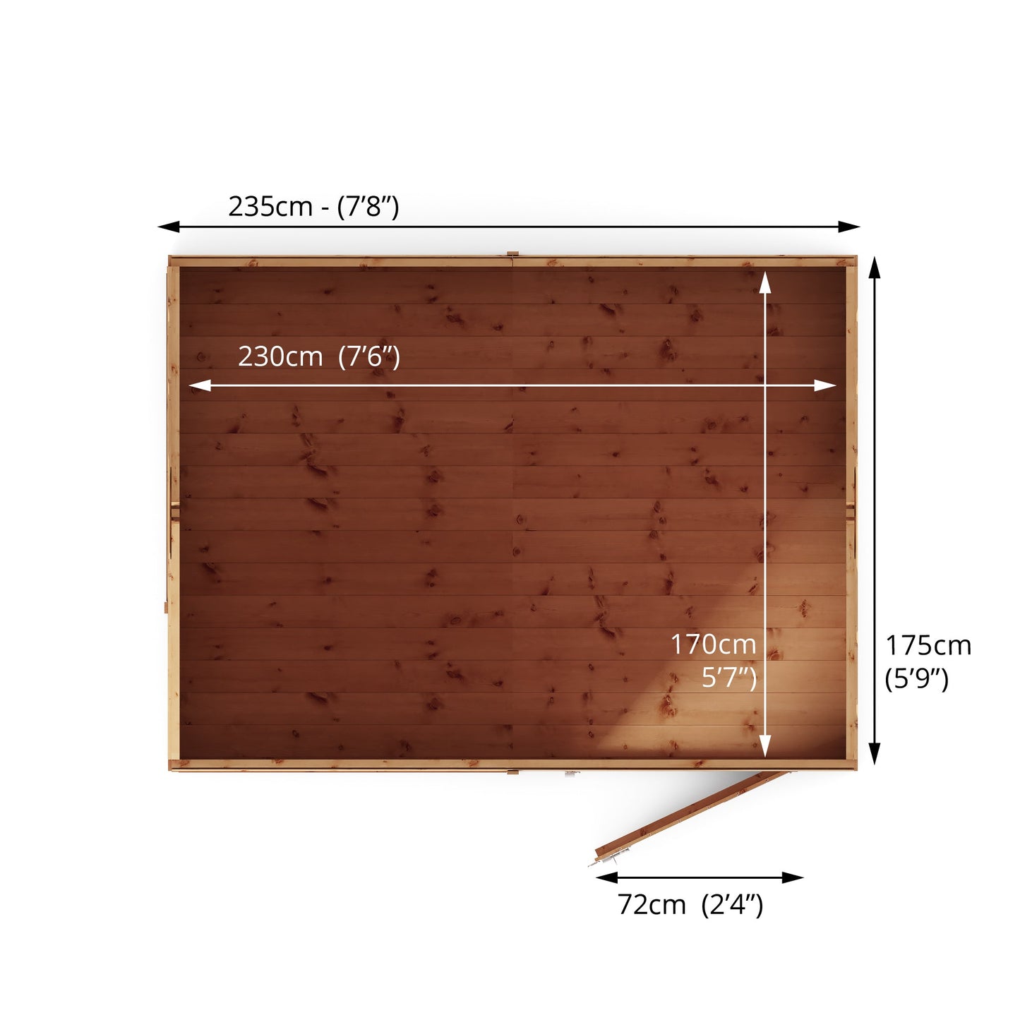 Mercia 8 x 6 Modular Shiplap Apex - Windowless