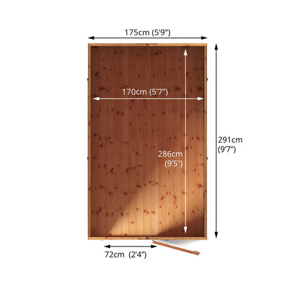 Mercia 10 x 6 Modular Shiplap Apex