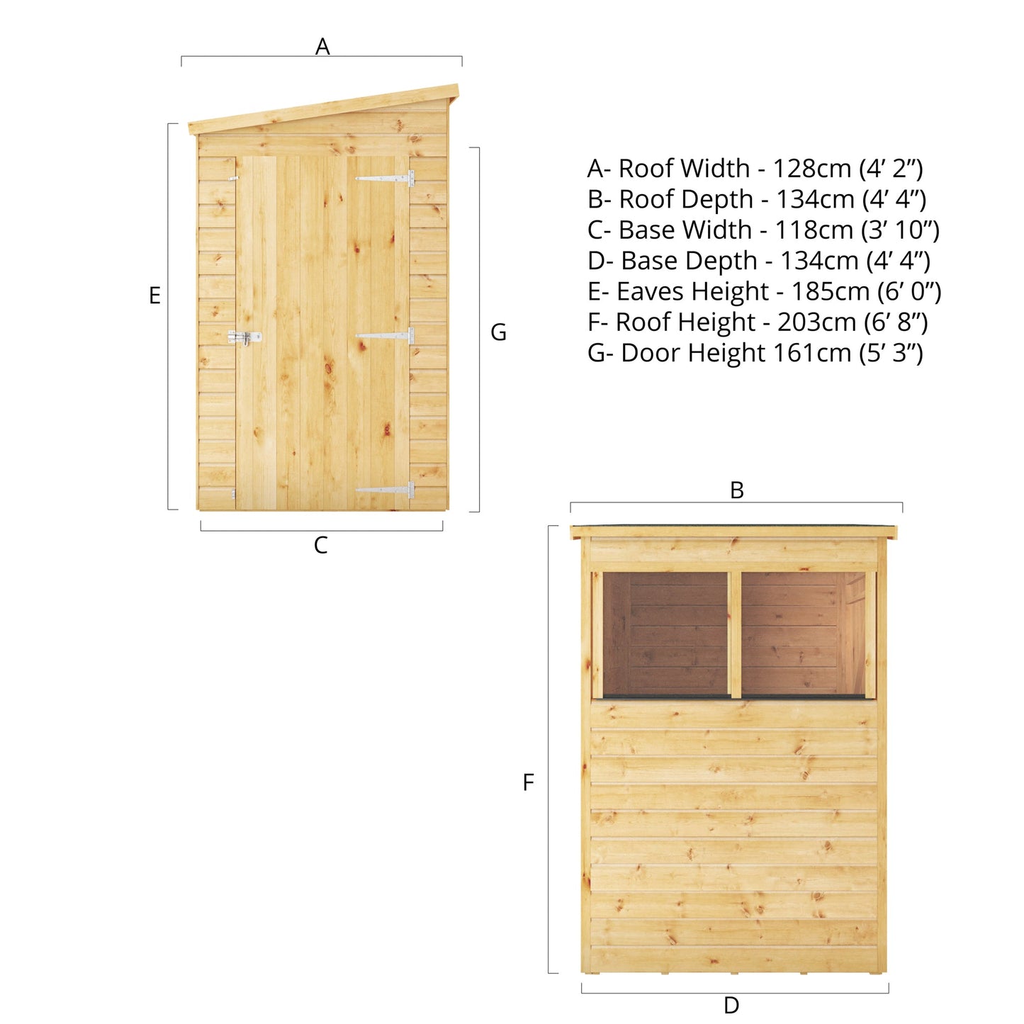 Mercia 4x4 Modular Shiplap Pent