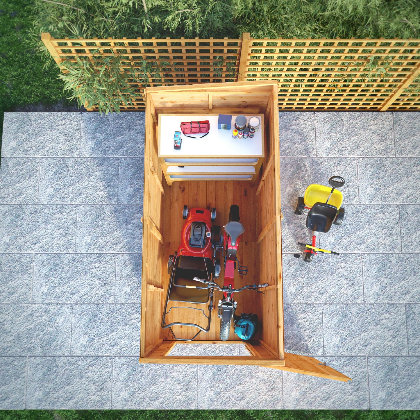 Mercia 8x4 Modular Shiplap Pent - Windowless