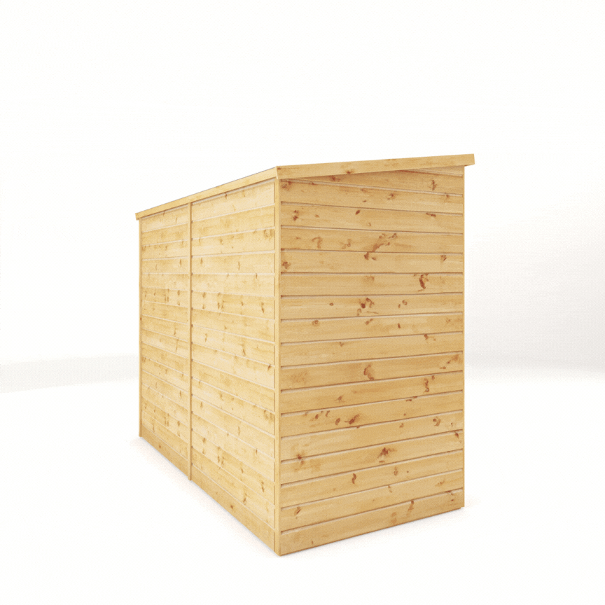 Mercia 8x4 Modular Shiplap Pent - Windowless