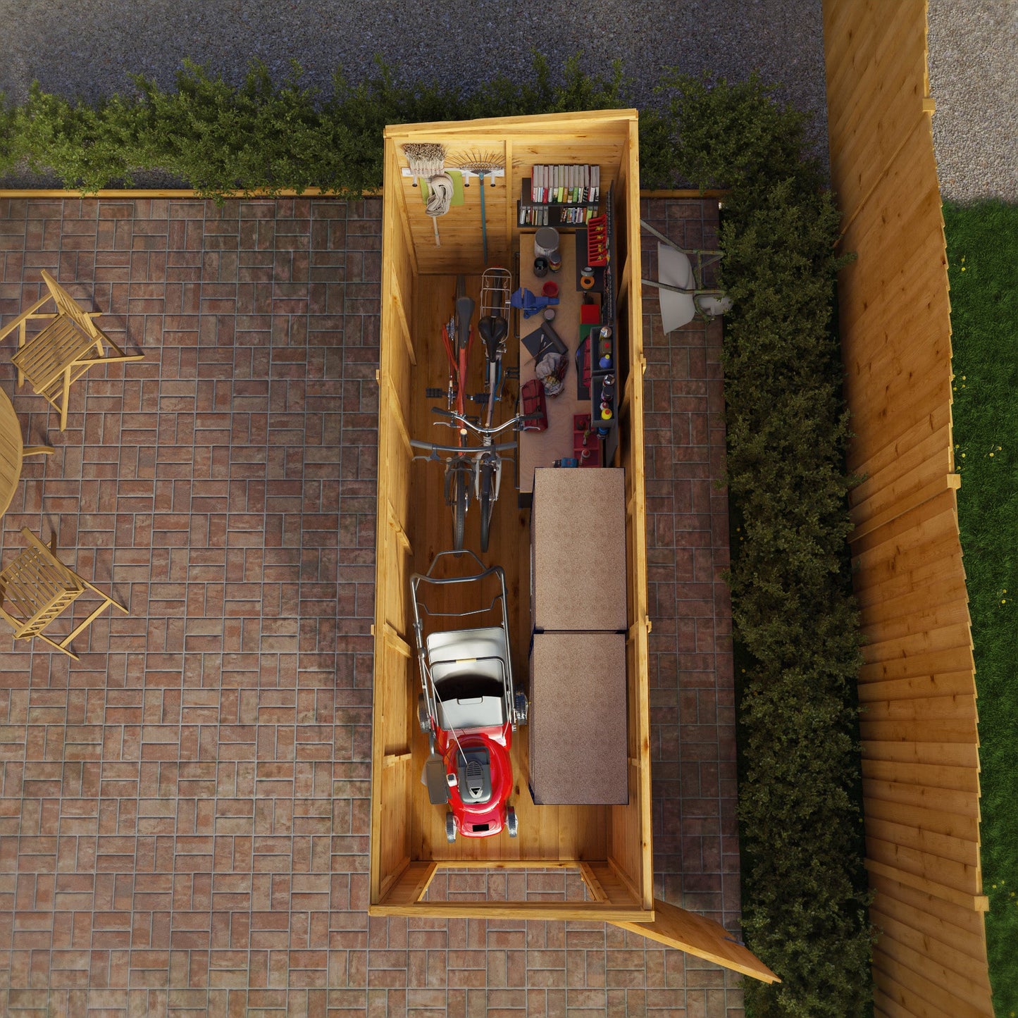 Mercia 12x4 Modular Shiplap Pent - Windowless