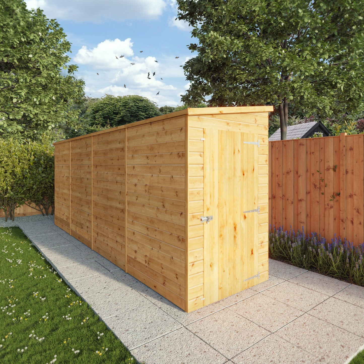 Mercia 16x4 Modular Shiplap Pent - Windowless