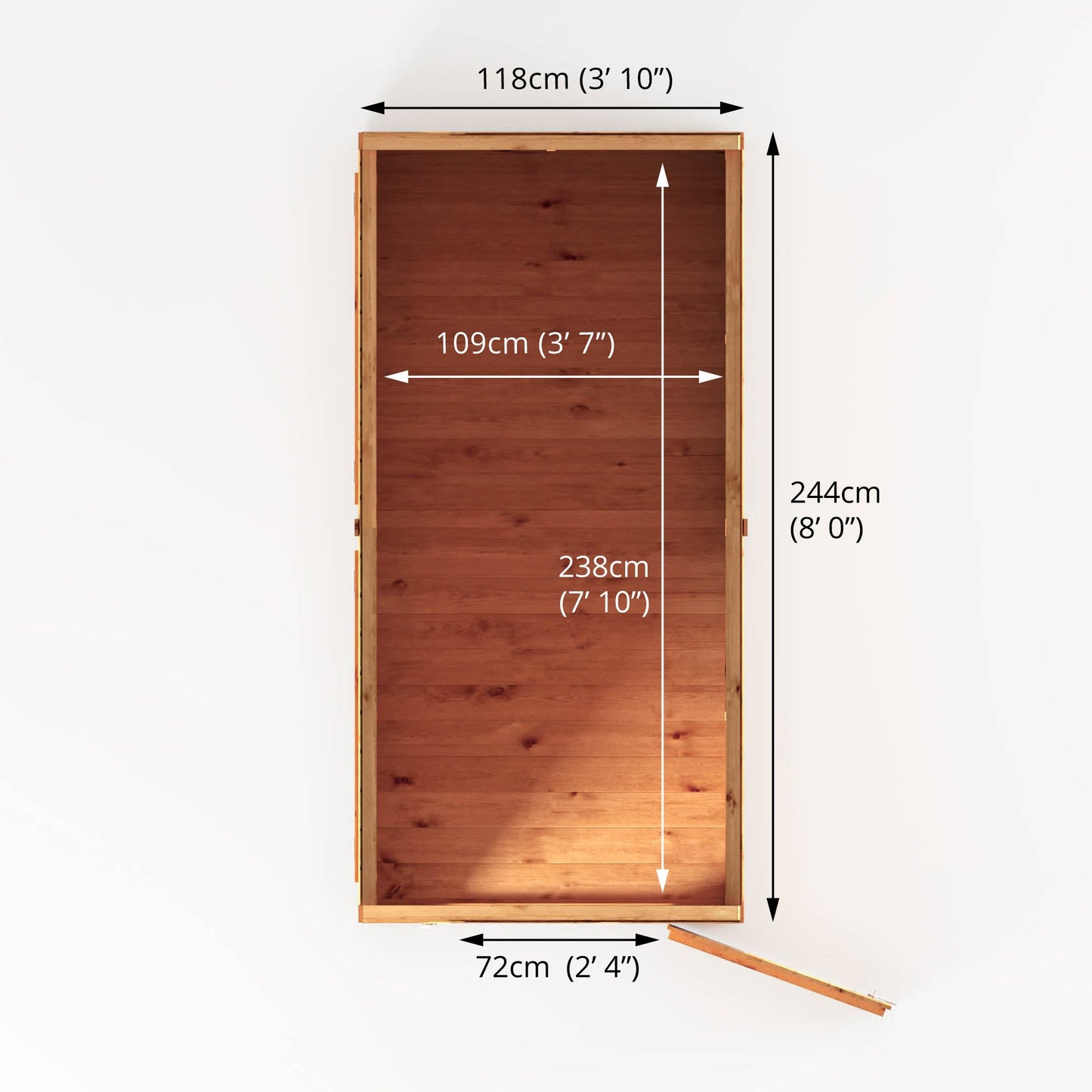 Mercia 8 x 4 Premium Shiplap Pent