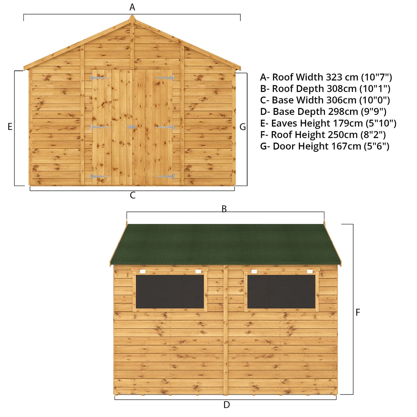 Mercia 10 x 10 Premium Shiplap Apex Workshop