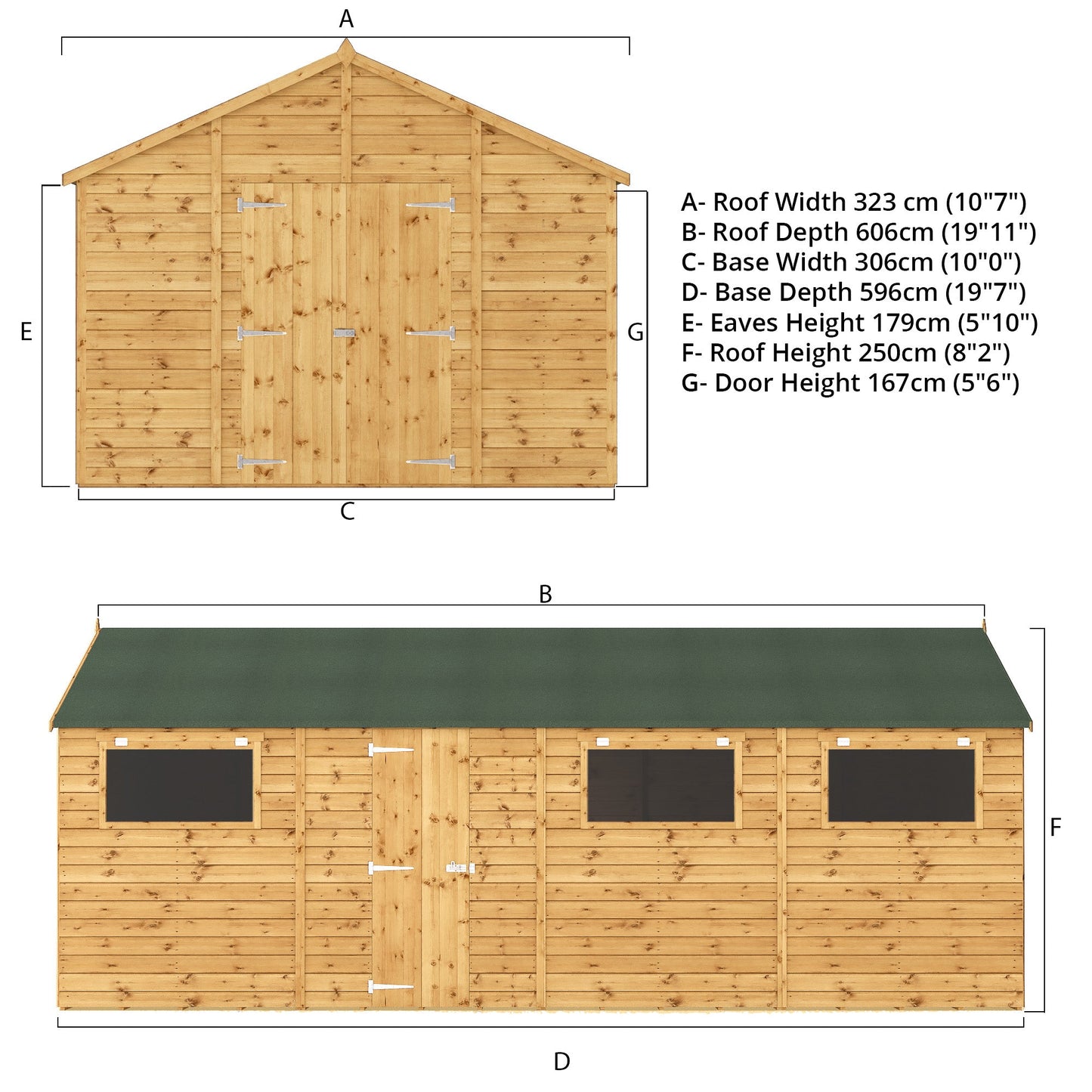 Mercia 20 x 10 Premium Shiplap Apex Workshop