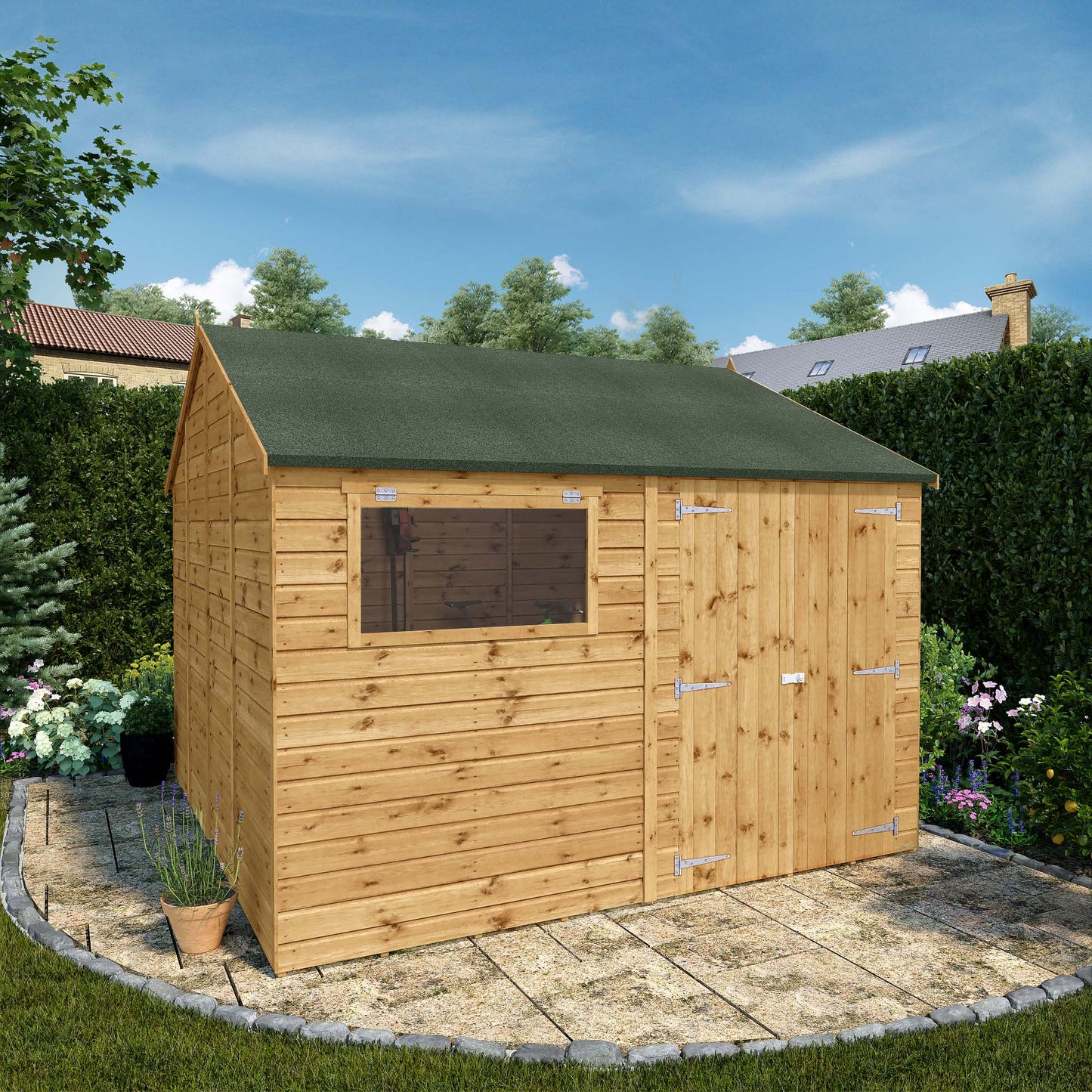 Mercia 10 x 10 Premium Shiplap Reverse Apex Workshop