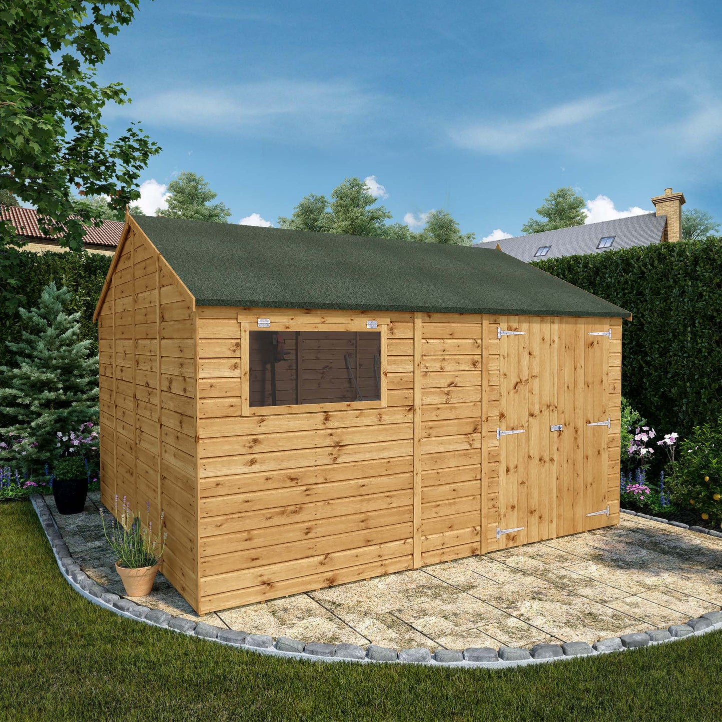 Mercia 12 x 10 Premium Shiplap Reverse Apex Workshop