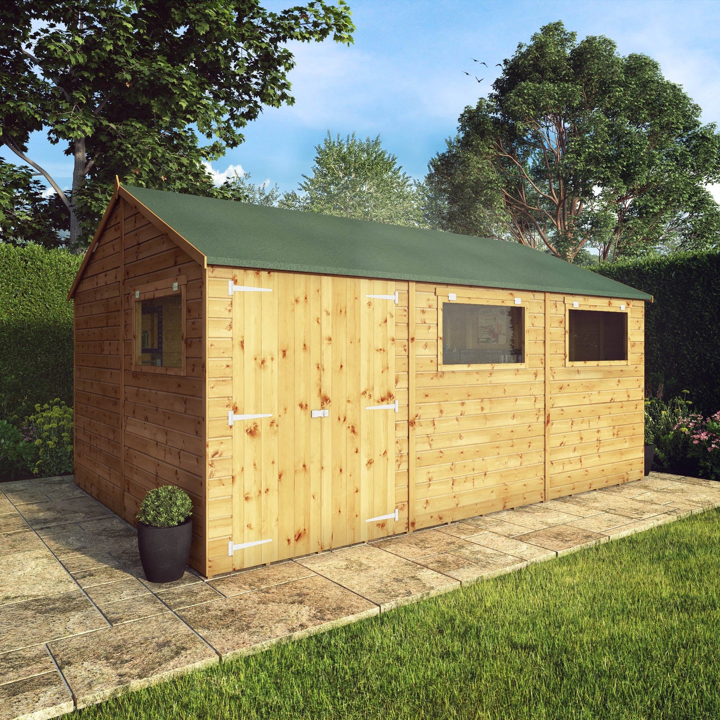 Mercia 15 x 10 Premium Shiplap Reverse Apex Workshop