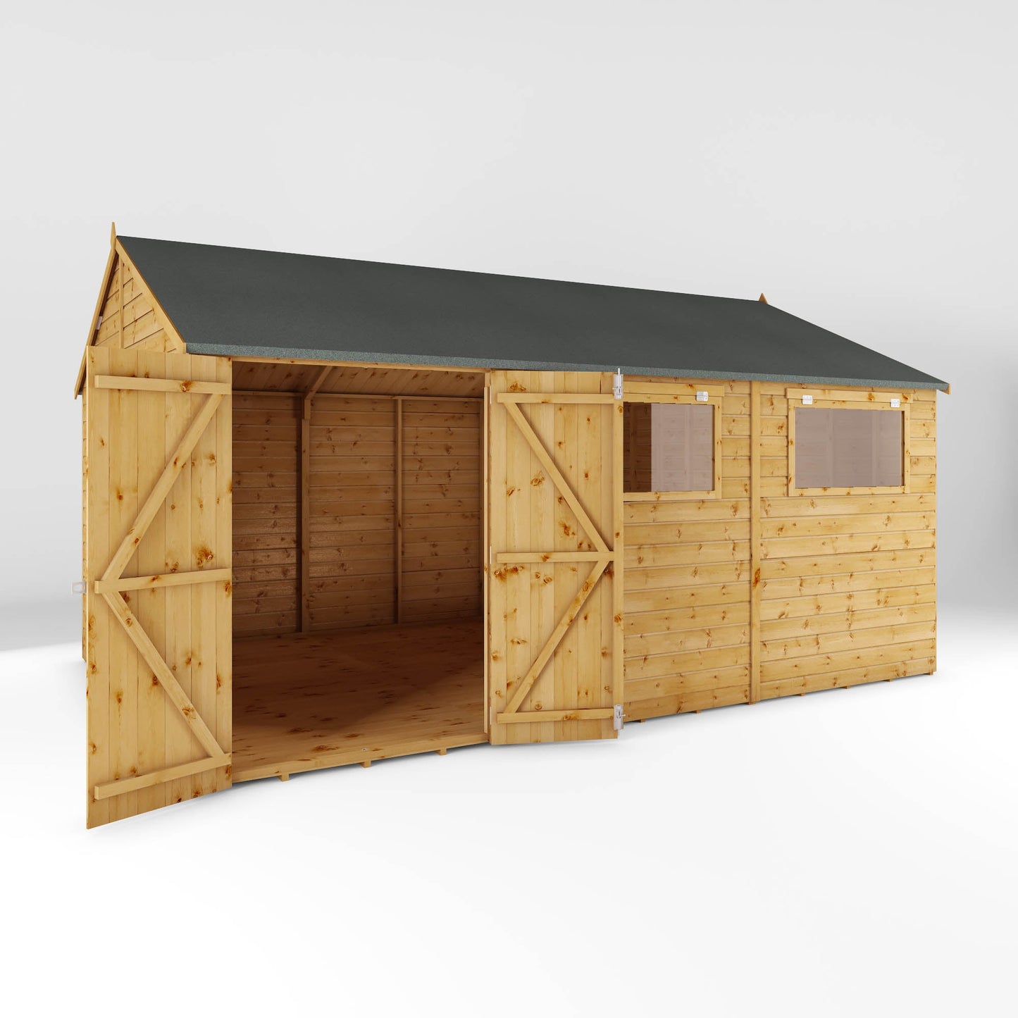 Mercia 15 x 10 Premium Shiplap Reverse Apex Workshop