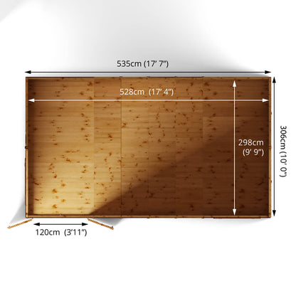 Mercia 18 x 10 Premium Shiplap Reverse Apex Workshop