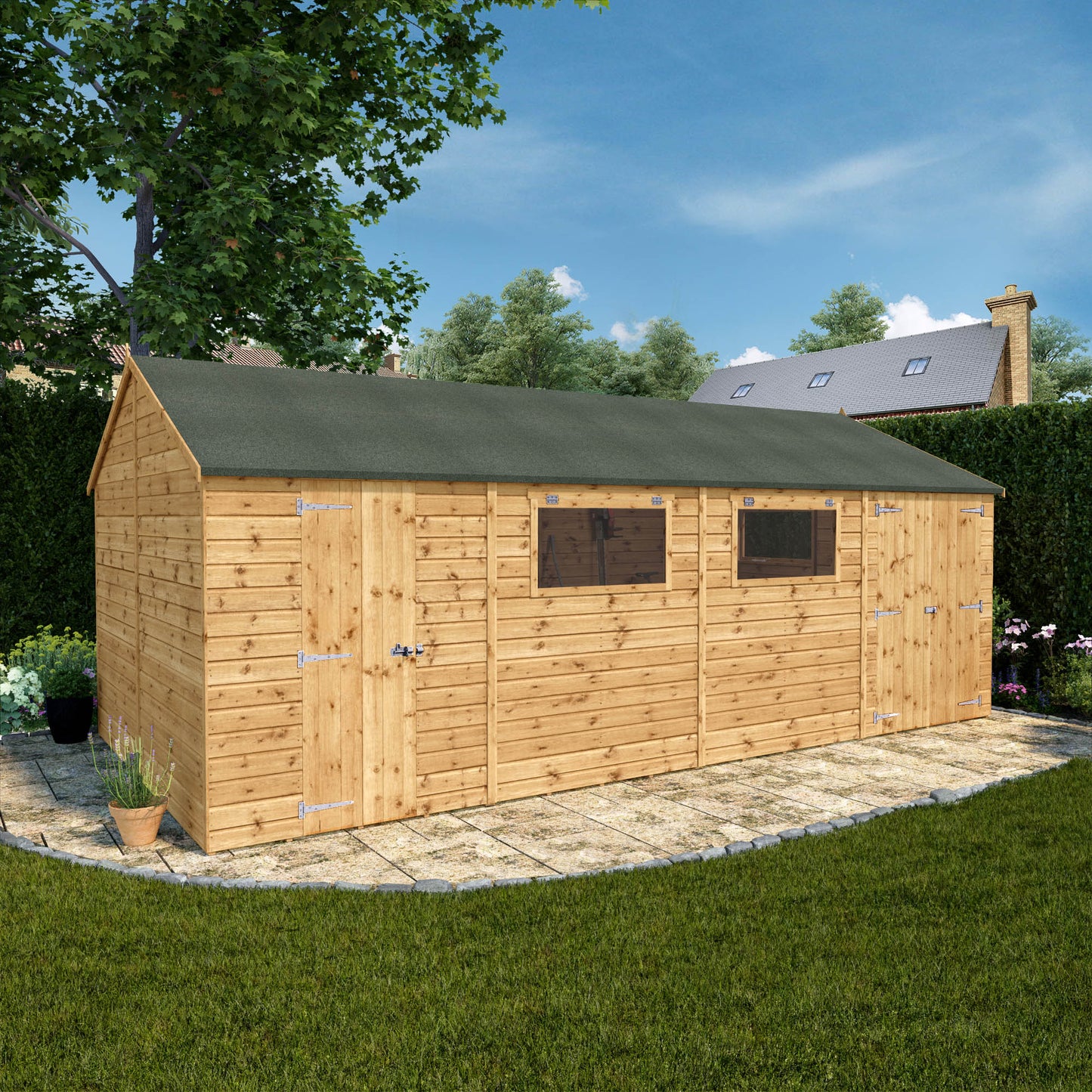 Mercia 20 x 10 Premium Shiplap Reverse Apex Workshop