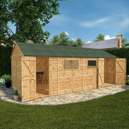 Mercia 20 x 10 Premium Shiplap Reverse Apex Workshop