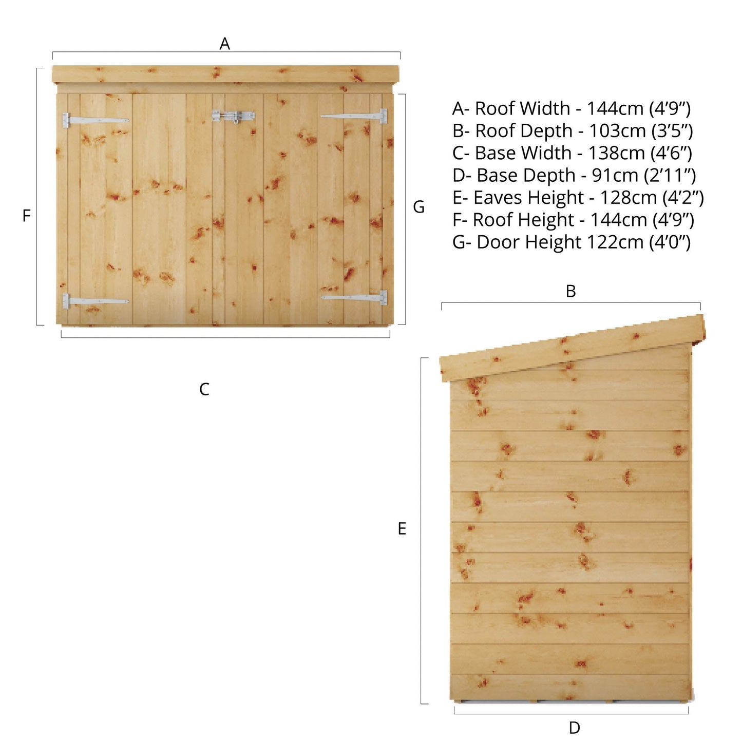 Mercia 3 x 5 Shiplap Pent Mower Store