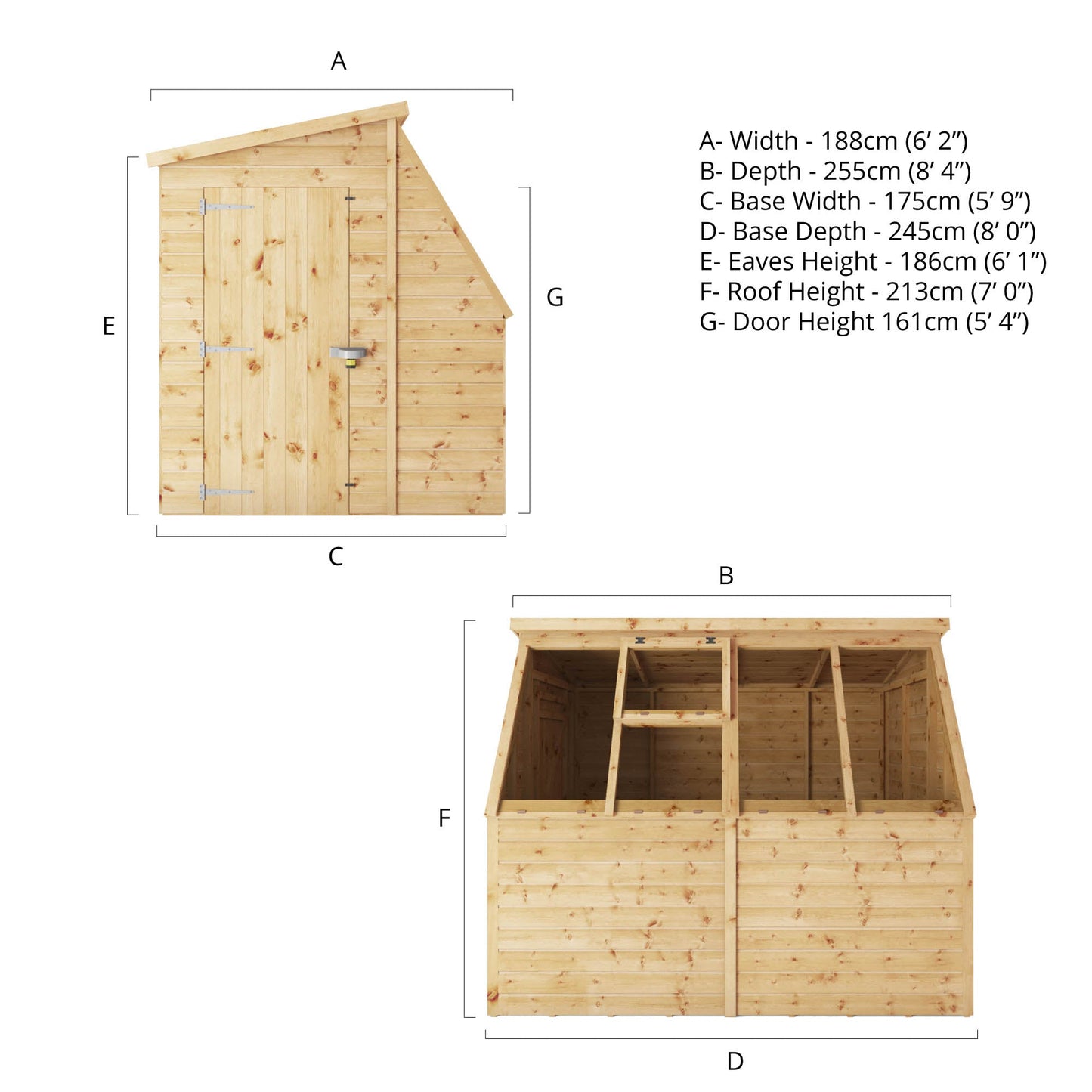 Mercia 8 x 6 Premium Potting Shed