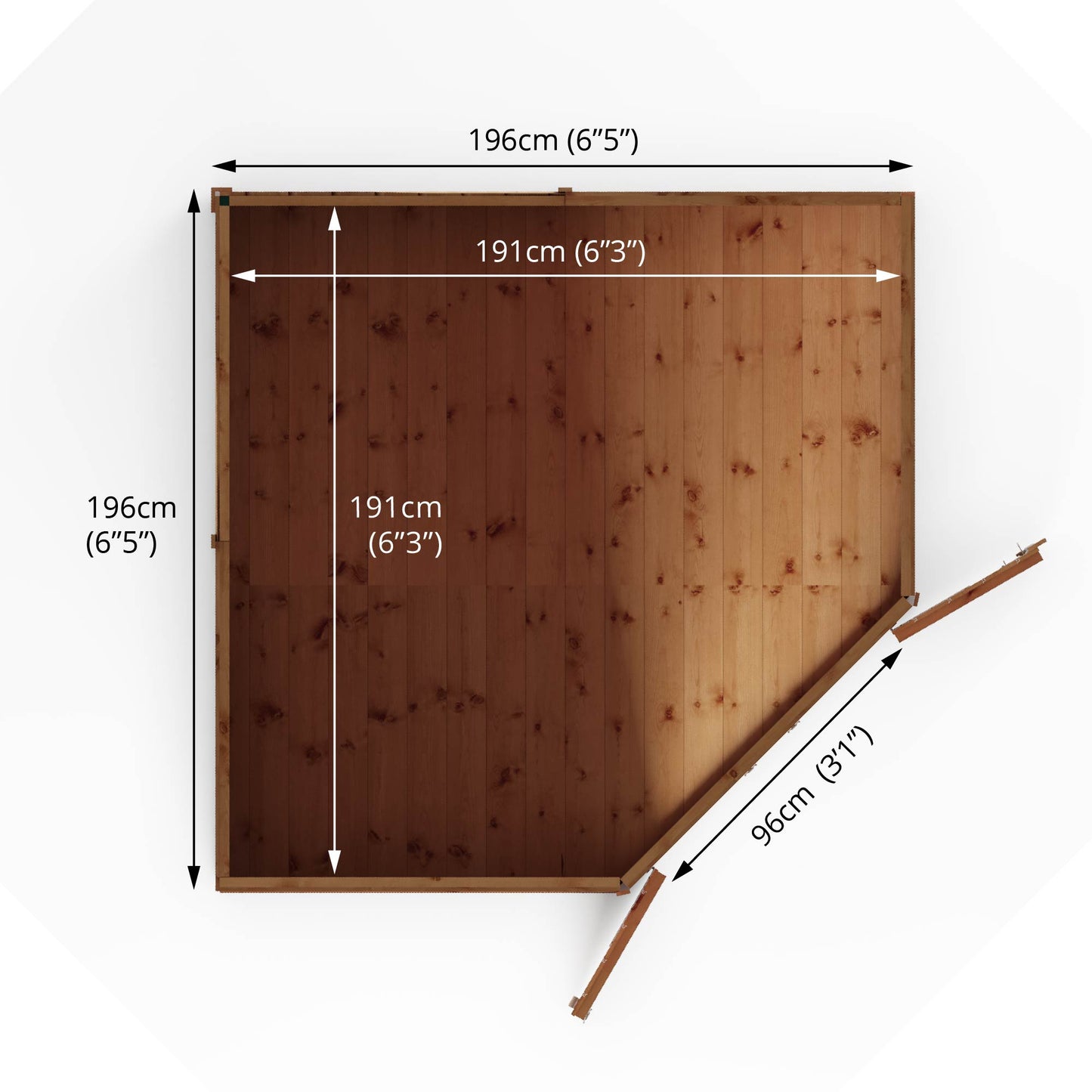 Mercia 7x7 Shiplap Corner Shed