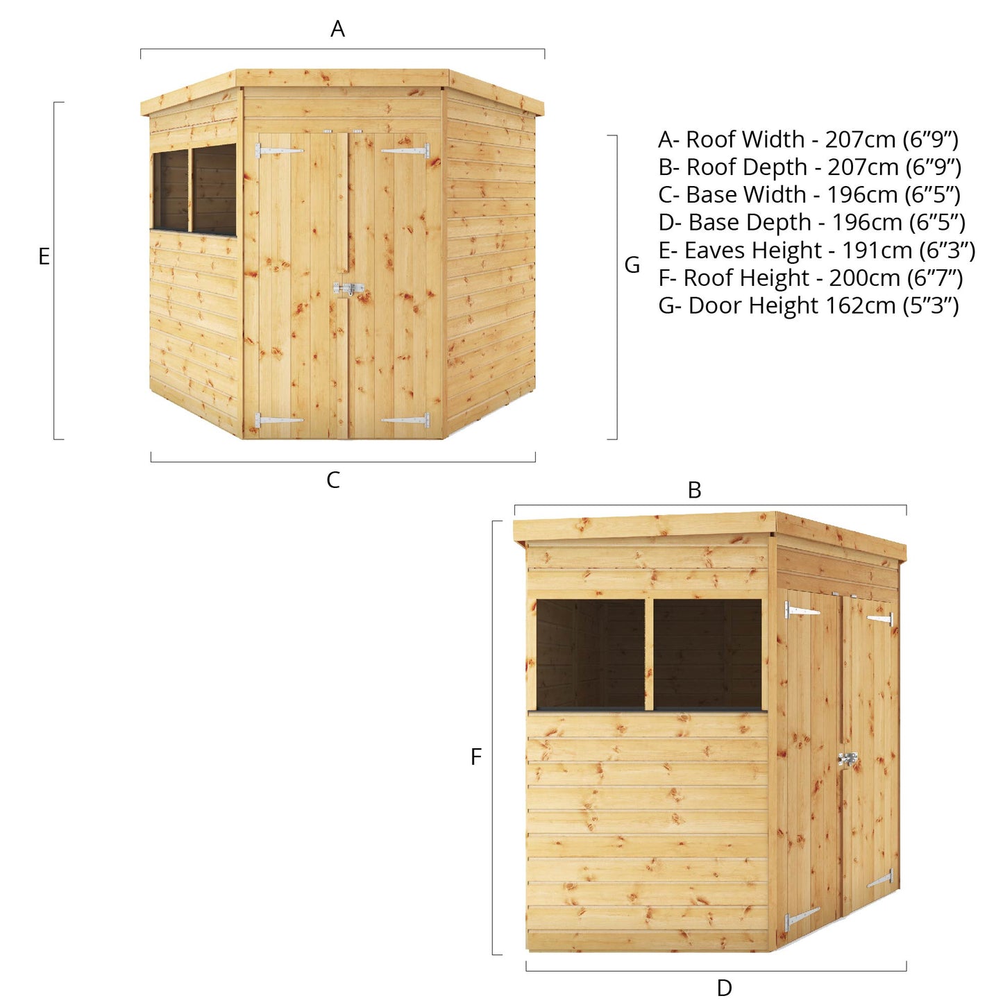 Mercia 7x7 Shiplap Corner Shed