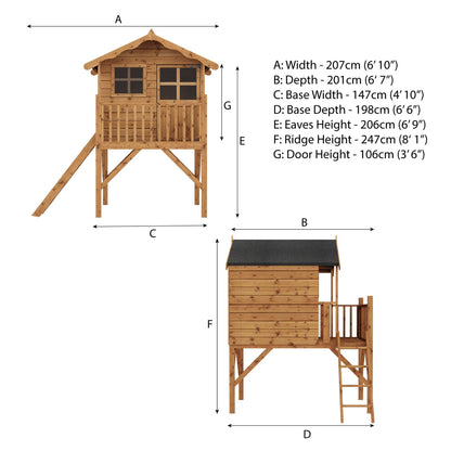 Mercia Poppy Playhouse with Tower