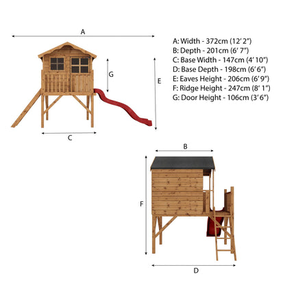 Mercia Poppy Playhouse with Tower & Slide