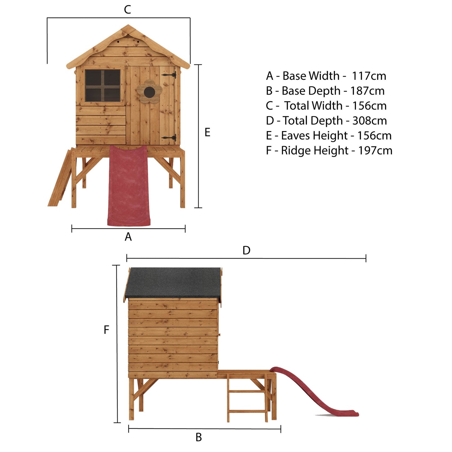 Mercia Snug Playhouse with Tower & Slide