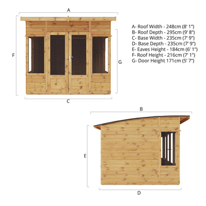 Mercia 8 x 8 Premium Helios Summerhouse