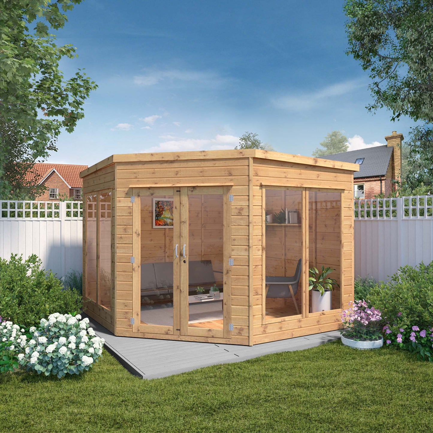 Mercia 9 x 9 Premium Corner Summerhouse