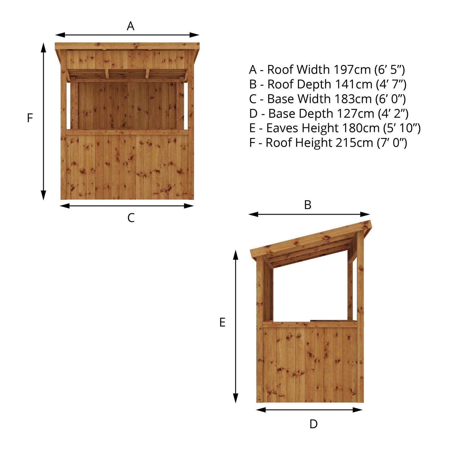 Mercia 6 x 4 Pressure Treated Garden Bar