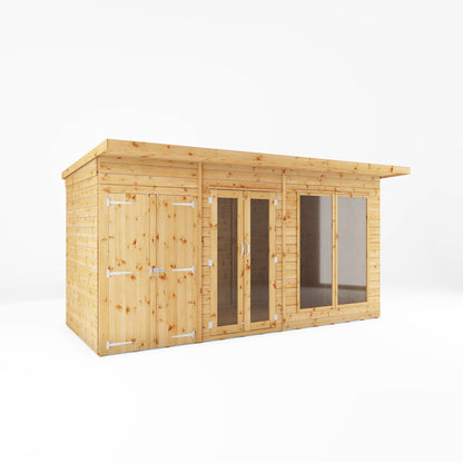 Mercia 14 x 6 Maine Pent Summerhouse With Side Shed