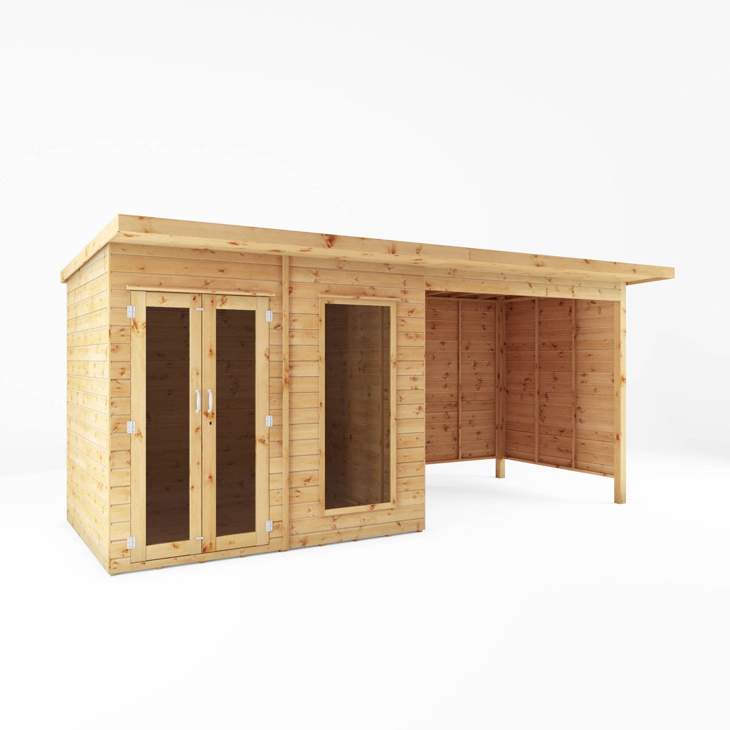 Mercia 16 x 6 Maine Pent Summerhouse With Patio Area