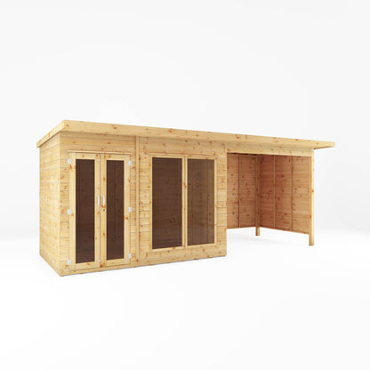 Mercia 18 x 6 Maine Pent Summerhouse With Patio Area