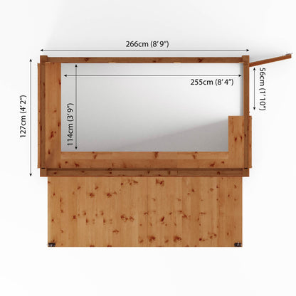 Mercia Premium Pressure Treated Garden Bar 9 x 4 With Shutters