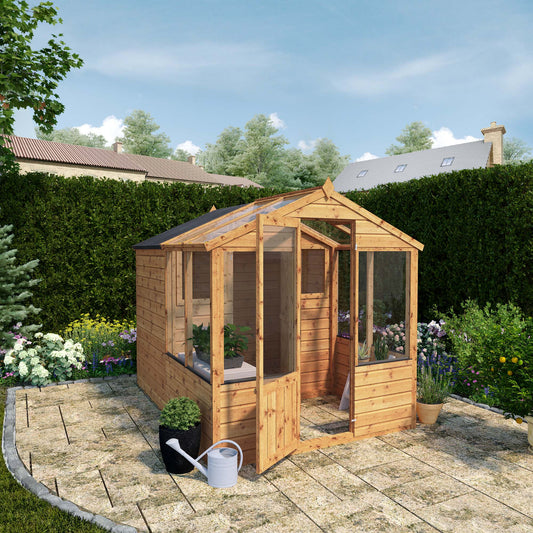 Mercia 8 x 6 Traditional Apex Greenhouse Combi Shed