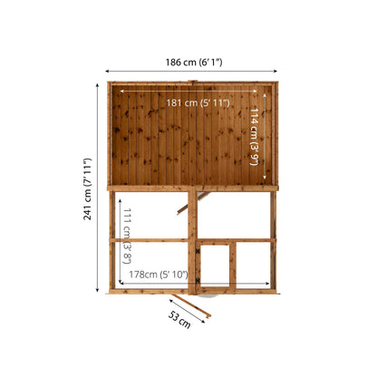 Mercia 8 x 6 Traditional Apex Greenhouse Combi Shed